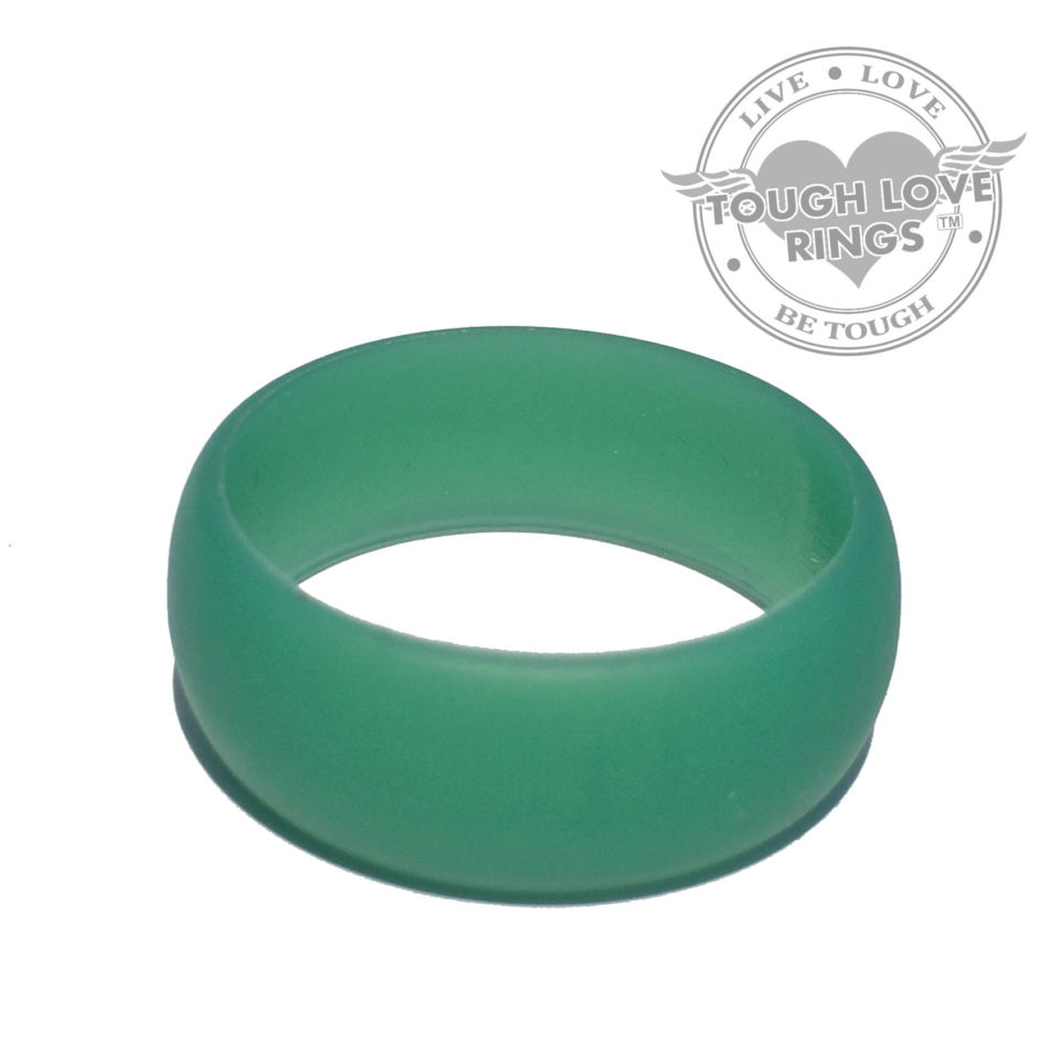 Solid GREEN Silicone Ring (Wide band, 8.7mm)